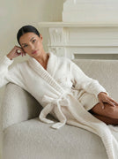 Bathrobe Teddy Off-white Long