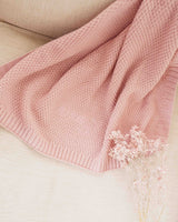 Knitted Blanket Light Pink