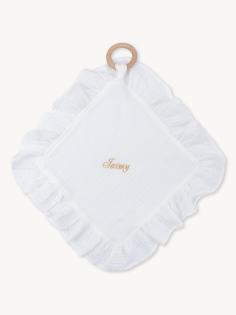 Hydrophilic Ruffle Pacifier Cloth White