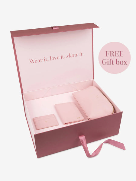 Leather Gift Set Pink