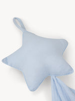 Musselin-Schnullertuch Stern Babyblau