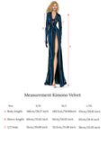 Kimono En Velours Bleu Cobalt