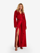 Kimono Samt Bordeauxrot