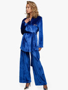 Pyjama En Velours Bleu Cobalt