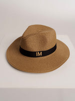 Straw Hat Deluxe Brown With Black Strap