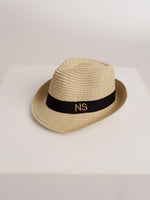 Straw Hat Deluxe Kids Cream With Black Strap