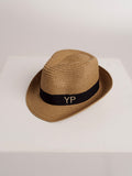 Straw Hat Deluxe Kids Brown With Black Strap