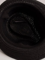 Sombrero de paja de lujo Infantil Negro Con cinta Beige
