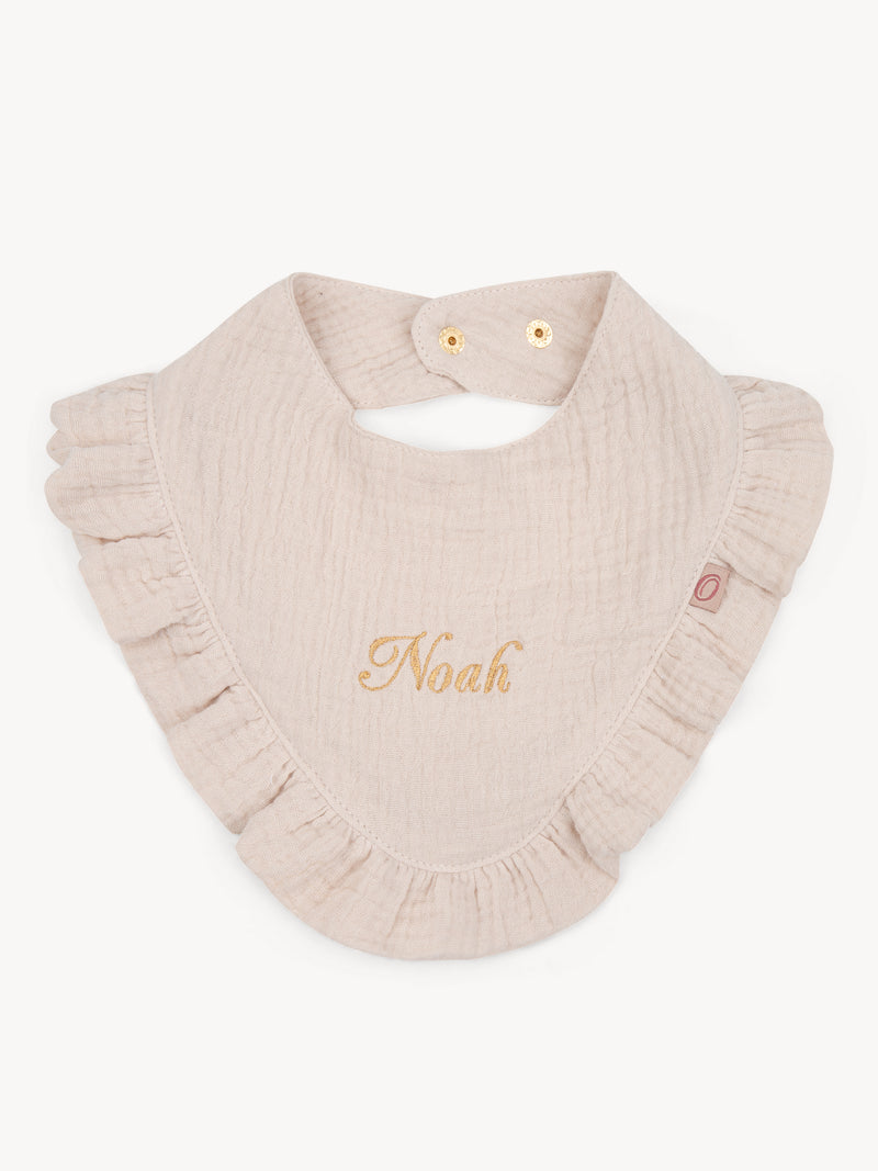 Babero Volantes Beige