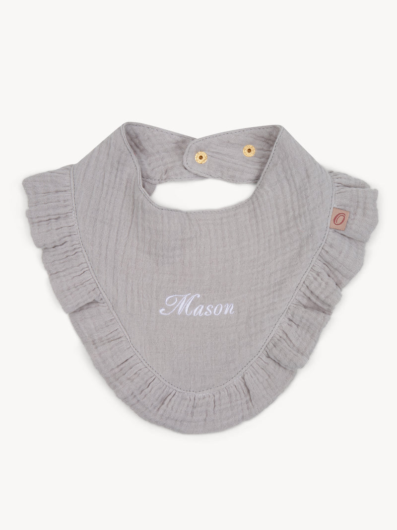 Slabbetje Ruffle Grey